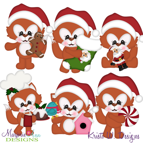 Foxy Christmas SVG Cutting Files + Clipart - Click Image to Close